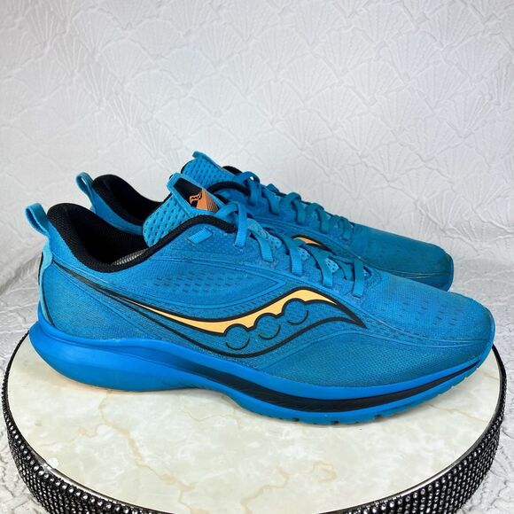 Saucony Kinvara 13 Sneakers Mens Size 13 Blue Ocean Gold...